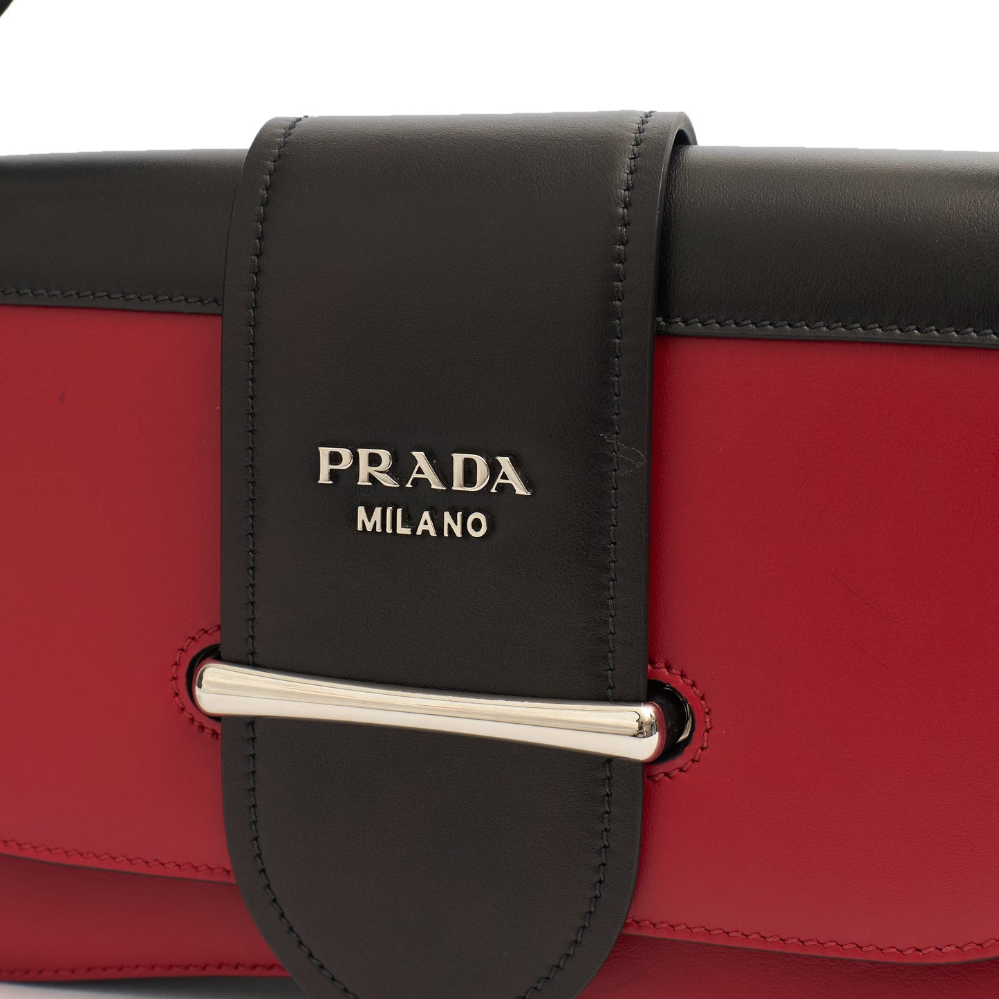 Prada Cross Body Sidonie  in Red, Calfskin — Side View