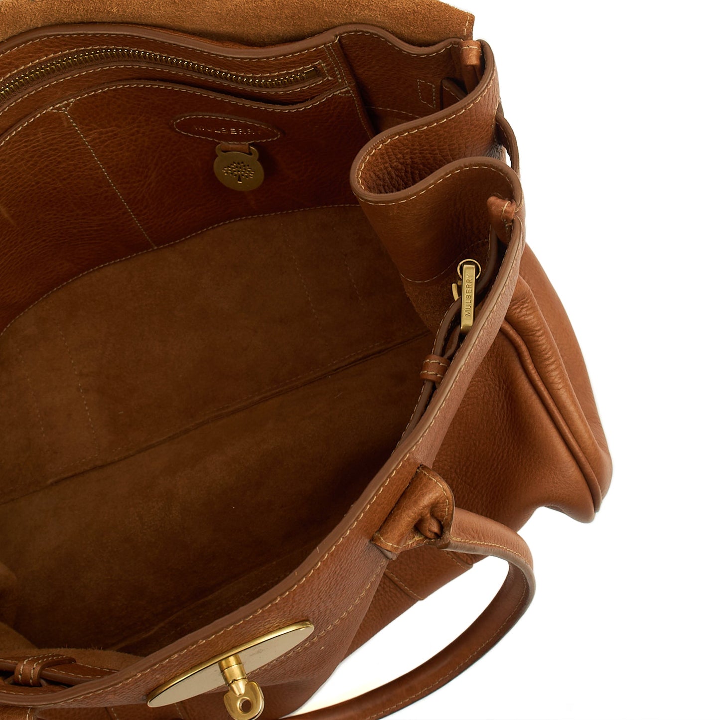 Mulberry Tote Bayswater Heritage in Oak, Leather — Detail View