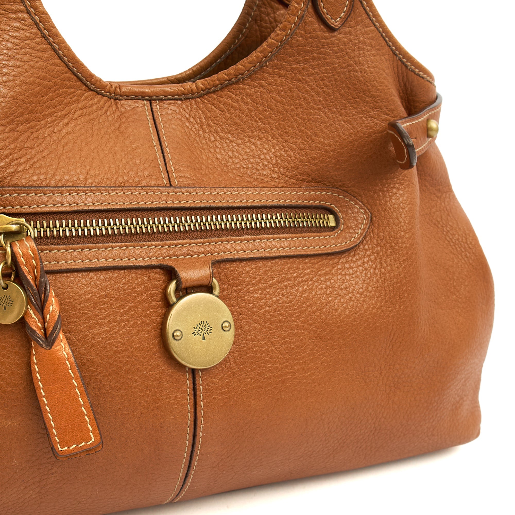 Mulberry Shoulder Bag Somerset Tote in Oak, Leather — Lifestyle View