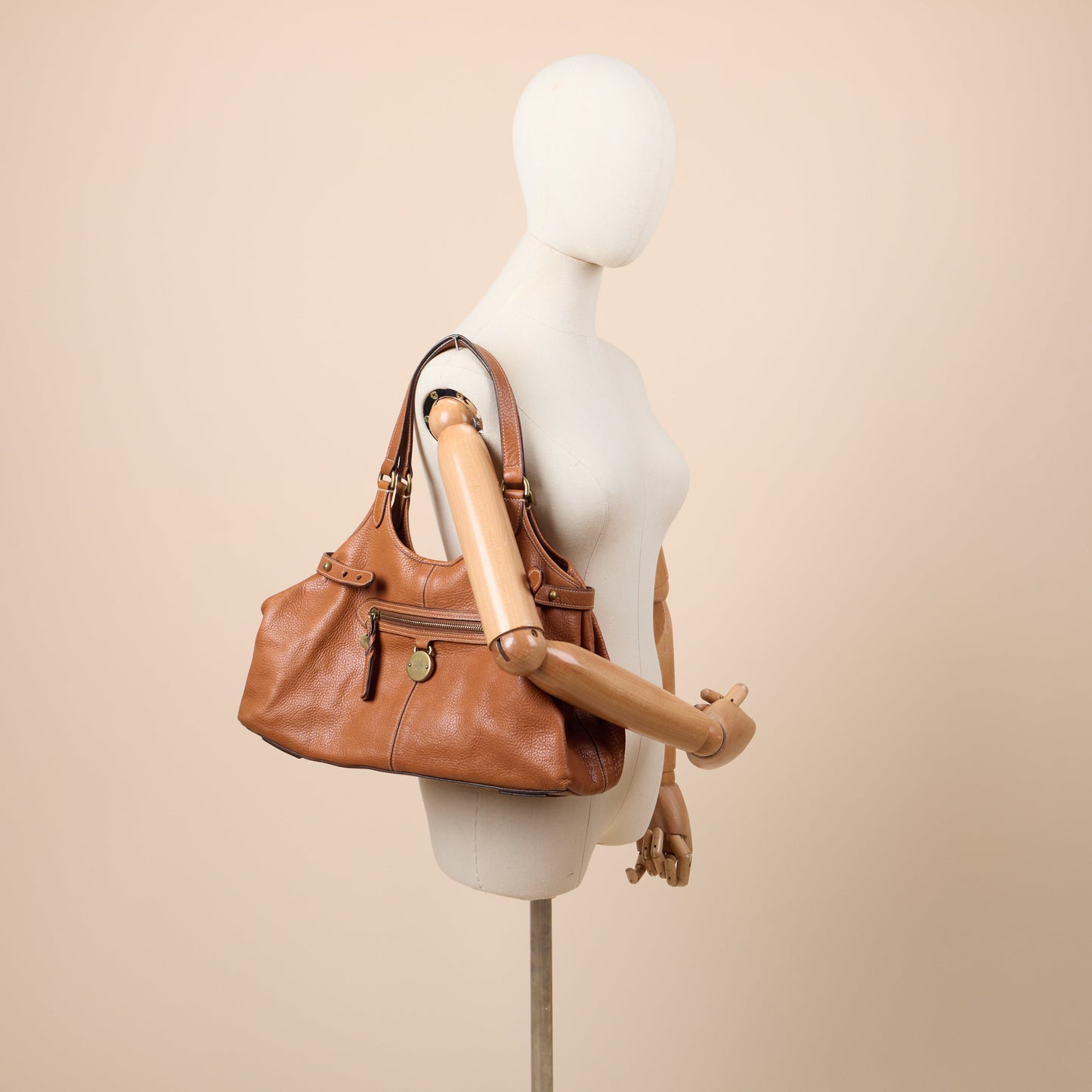 Mulberry Shoulder Bag Somerset Tote in Oak, Leather — Side View