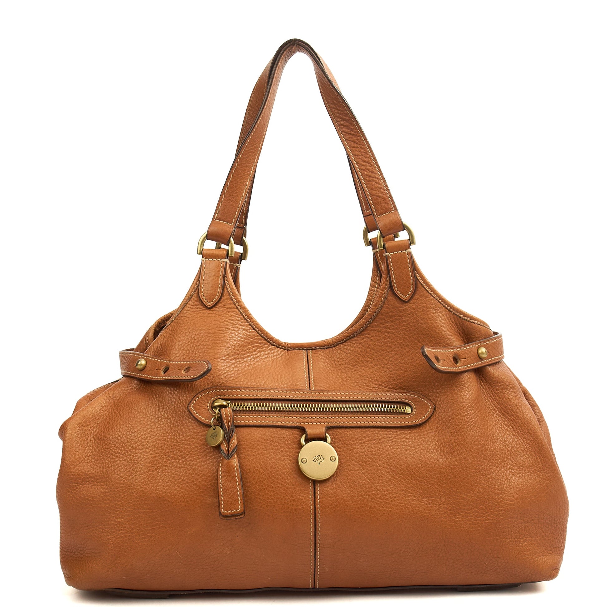 Mulberry Shoulder Bag Somerset Tote in Oak, Leather — Front View