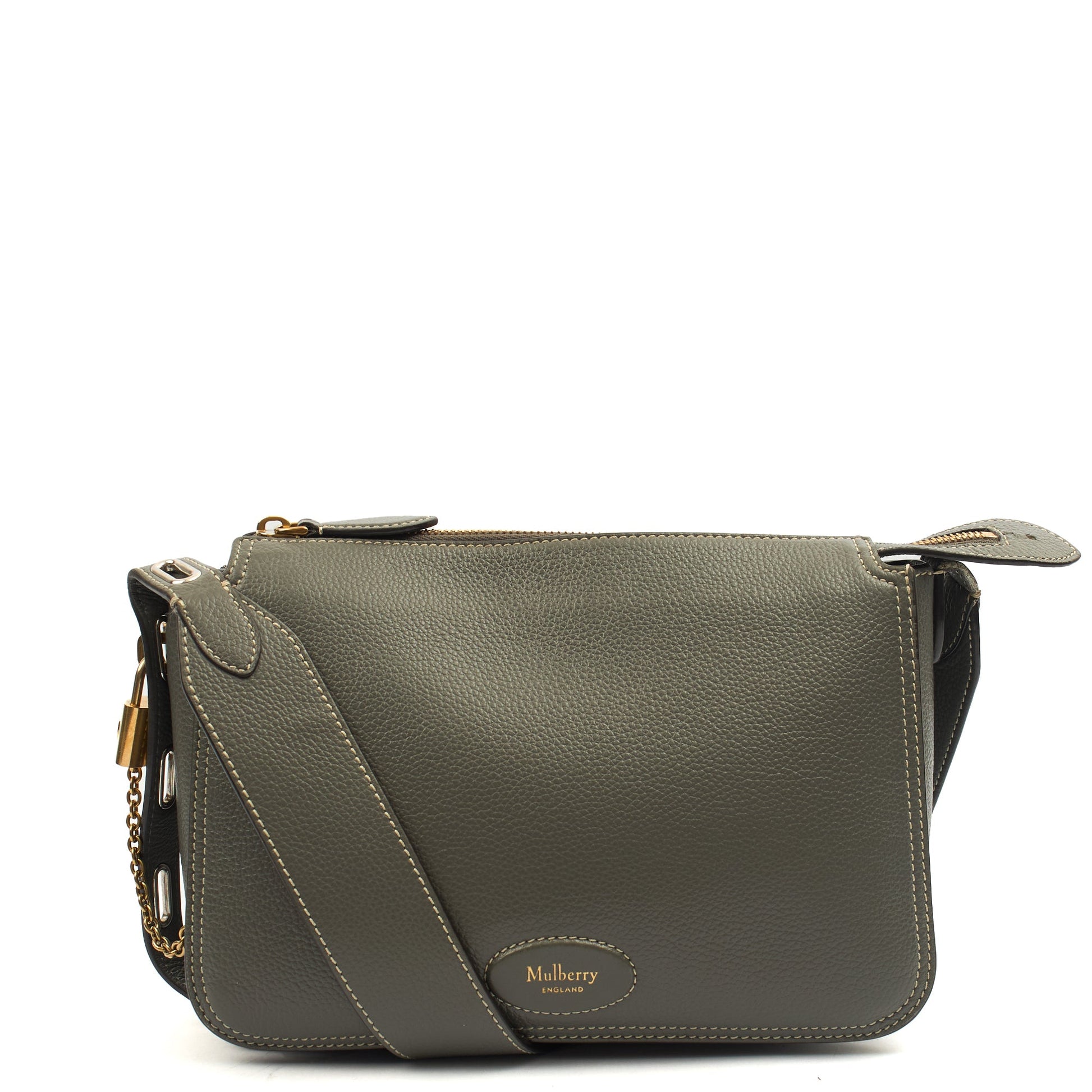 Mulberry Cross Body Billie in Grey, Calfskin Leather — Alternate View 13