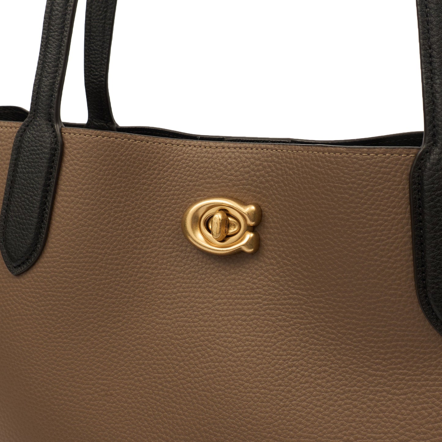 Coach Tote Willow Tote in Dark Stone, Leather — Side View