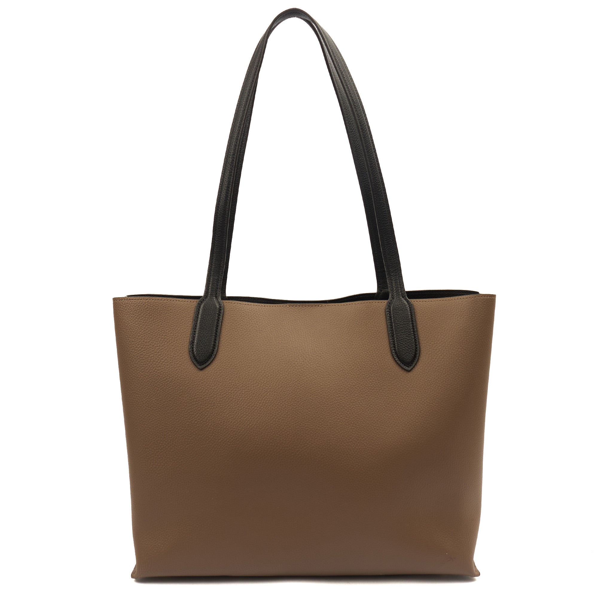 Coach Tote Willow Tote in Dark Stone, Leather — Top View