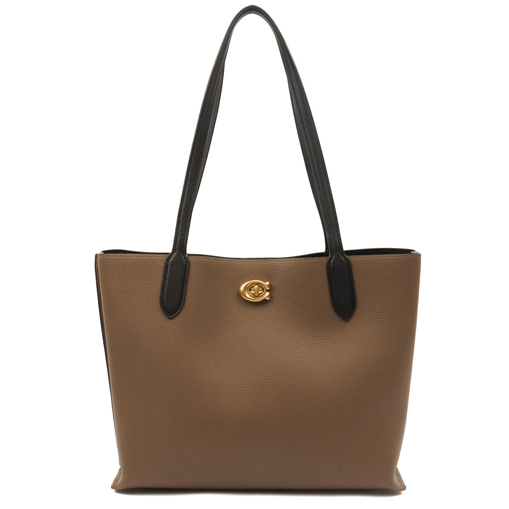 Coach Tote Willow Tote in Dark Stone, Leather — Alternate View 7