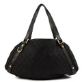 Gucci Abbey Tote in Black, GG Canvas — Front View