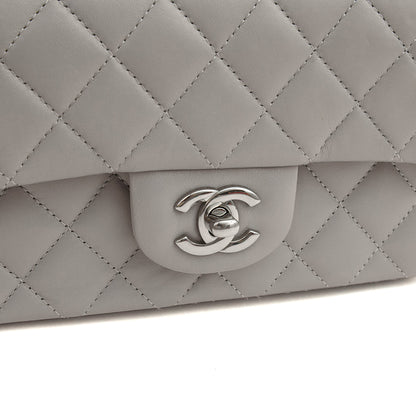 Chanel Cross Body Classic - Mini (Rectangular) in Grey, Calfskin Leather — Alternate View 8