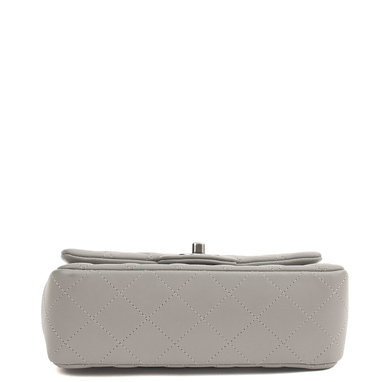 Chanel Cross Body Classic - Mini (Rectangular) in Grey, Calfskin Leather — Alternate View 14