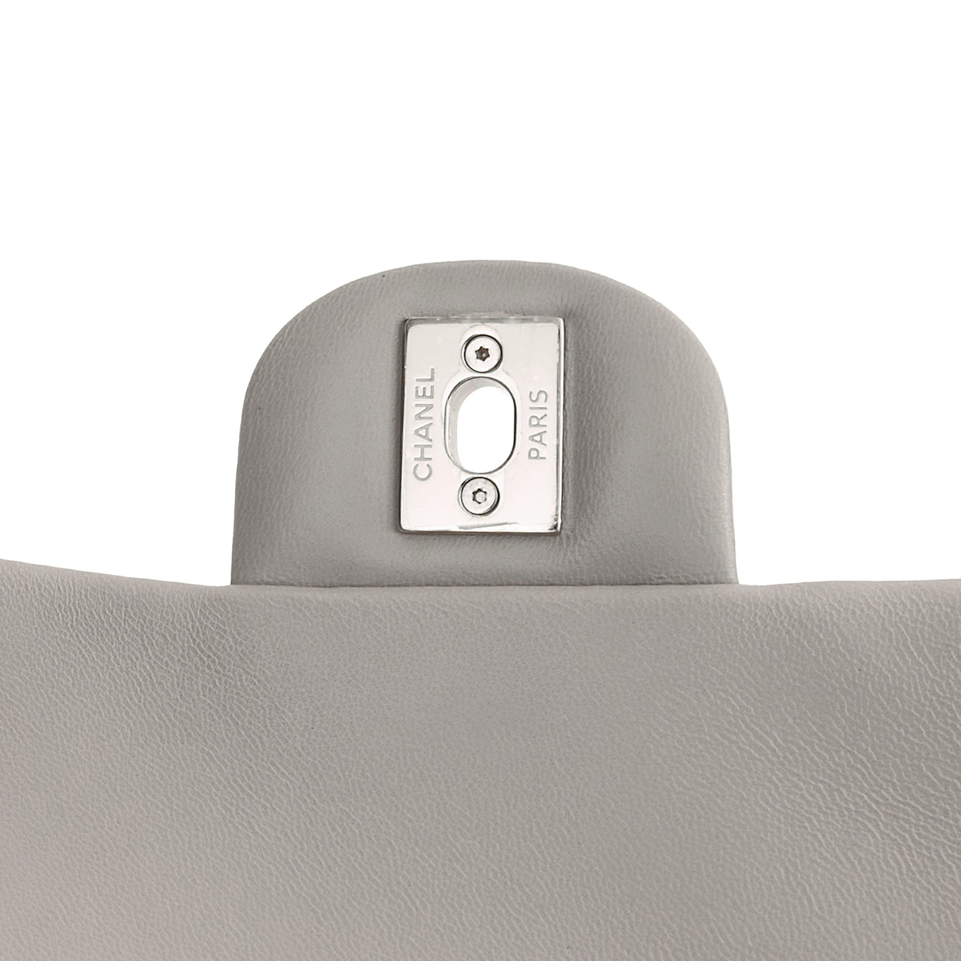 Chanel Cross Body Classic - Mini (Rectangular) in Grey, Calfskin Leather — Alternate View 9