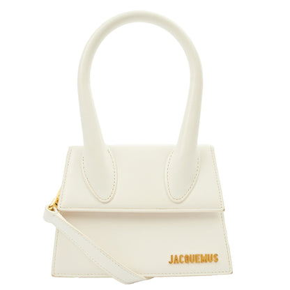 Jacquemus Cross Body Le Chiquito Moyen in White, Leather — Alternate View 7