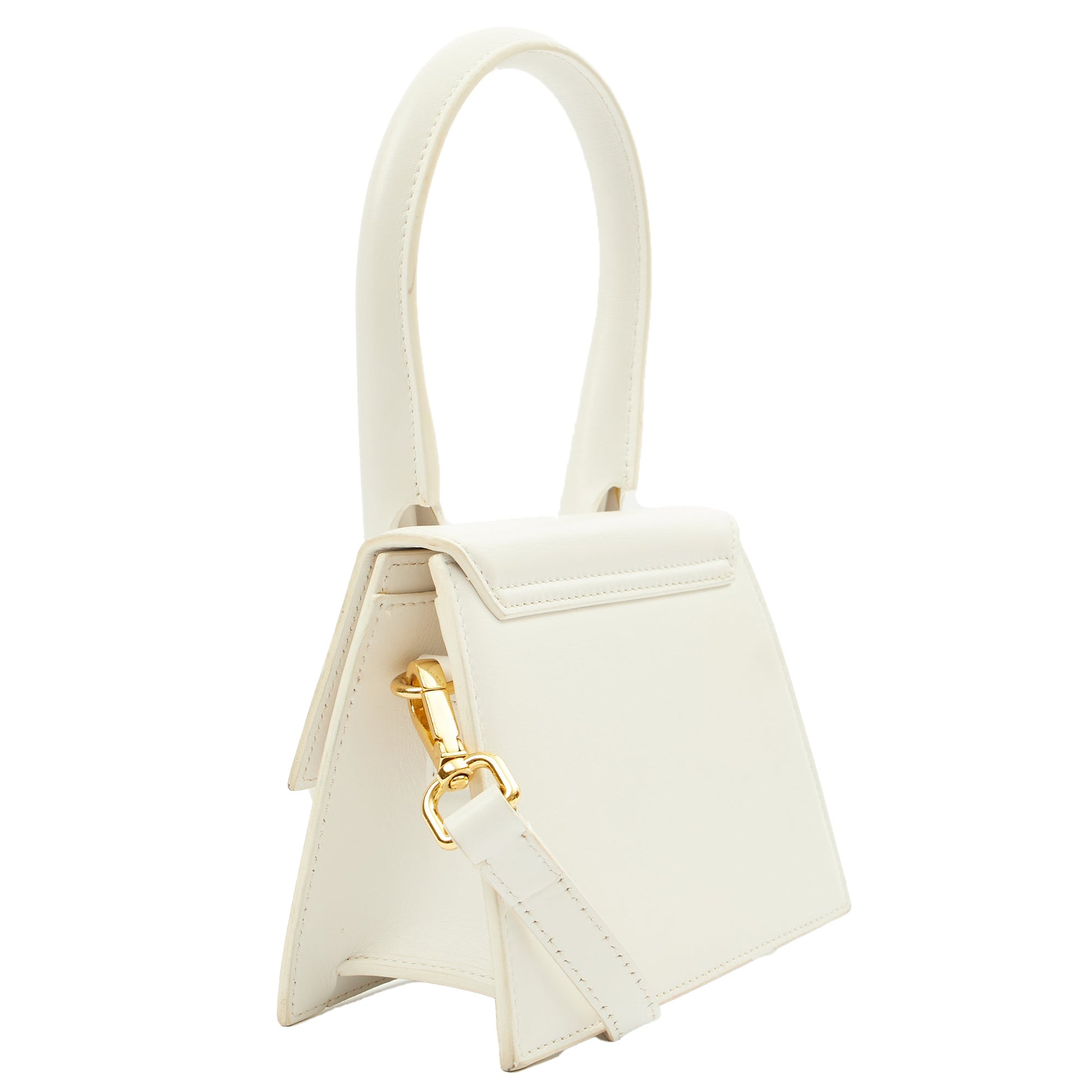 Jacquemus Cross Body Le Chiquito Moyen in White, Leather — Alternate View 8