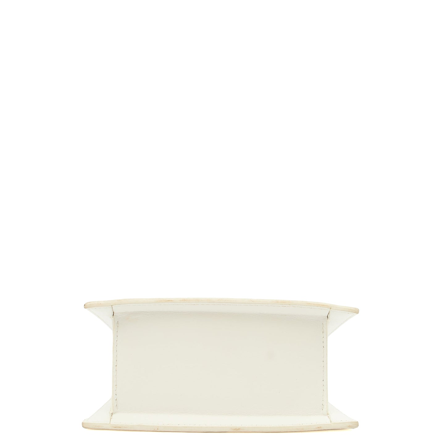 Jacquemus Cross Body Le Chiquito Moyen in White, Leather — Top View