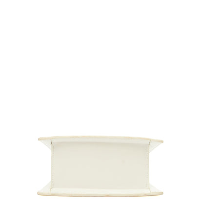 Jacquemus Cross Body Le Chiquito Moyen in White, Leather — Top View