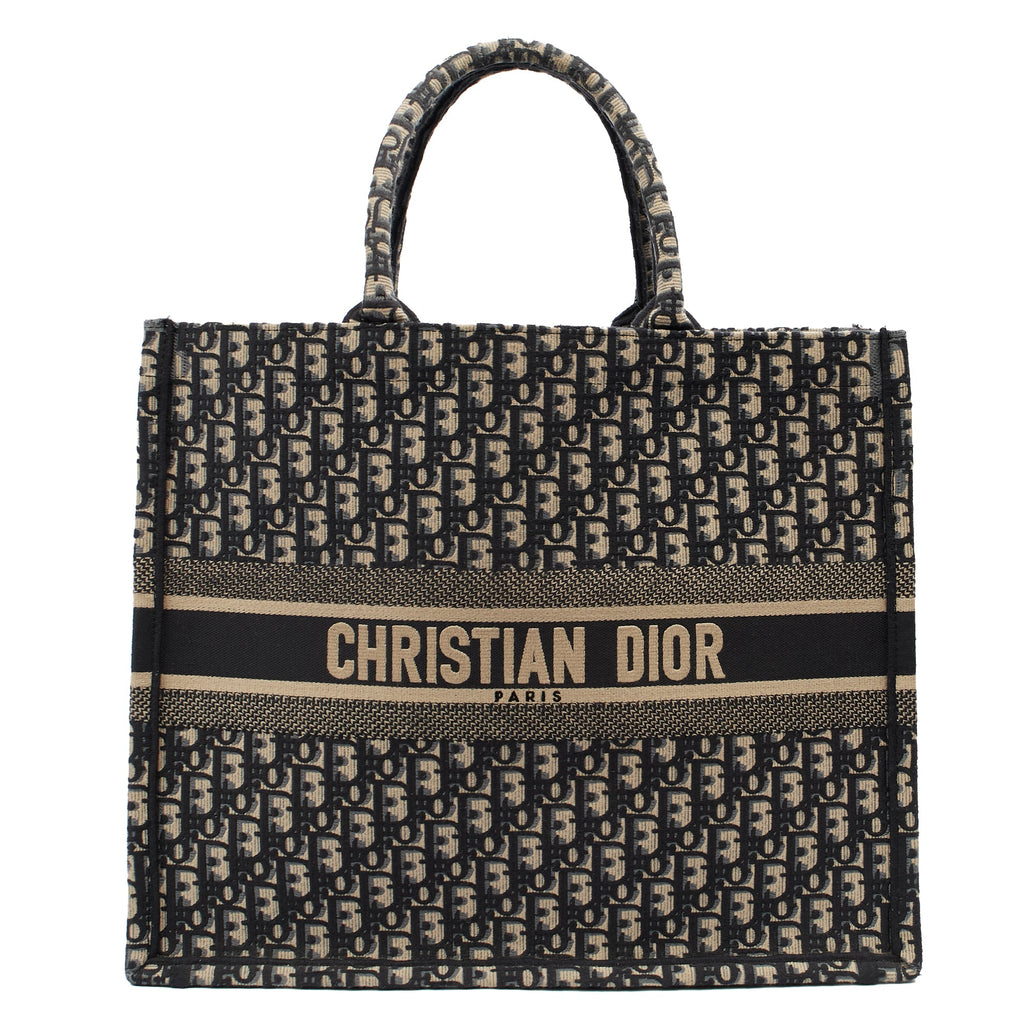 Christian Dior Tote Book Tote in Blue, Dior Oblique Embroidery — Alternate View 7