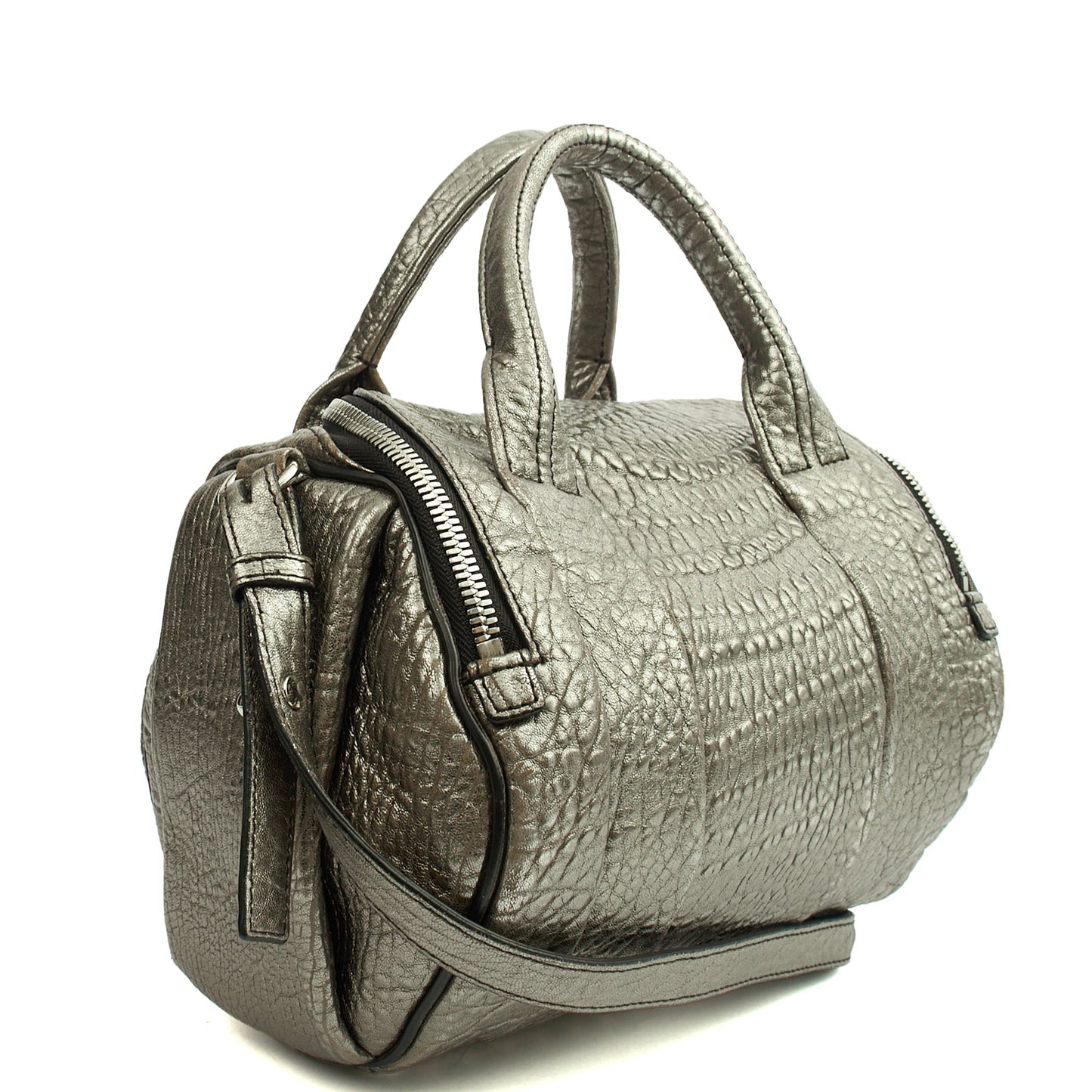 Alexander Wang Cross Body Rocco in Metallic, Leather — Side View