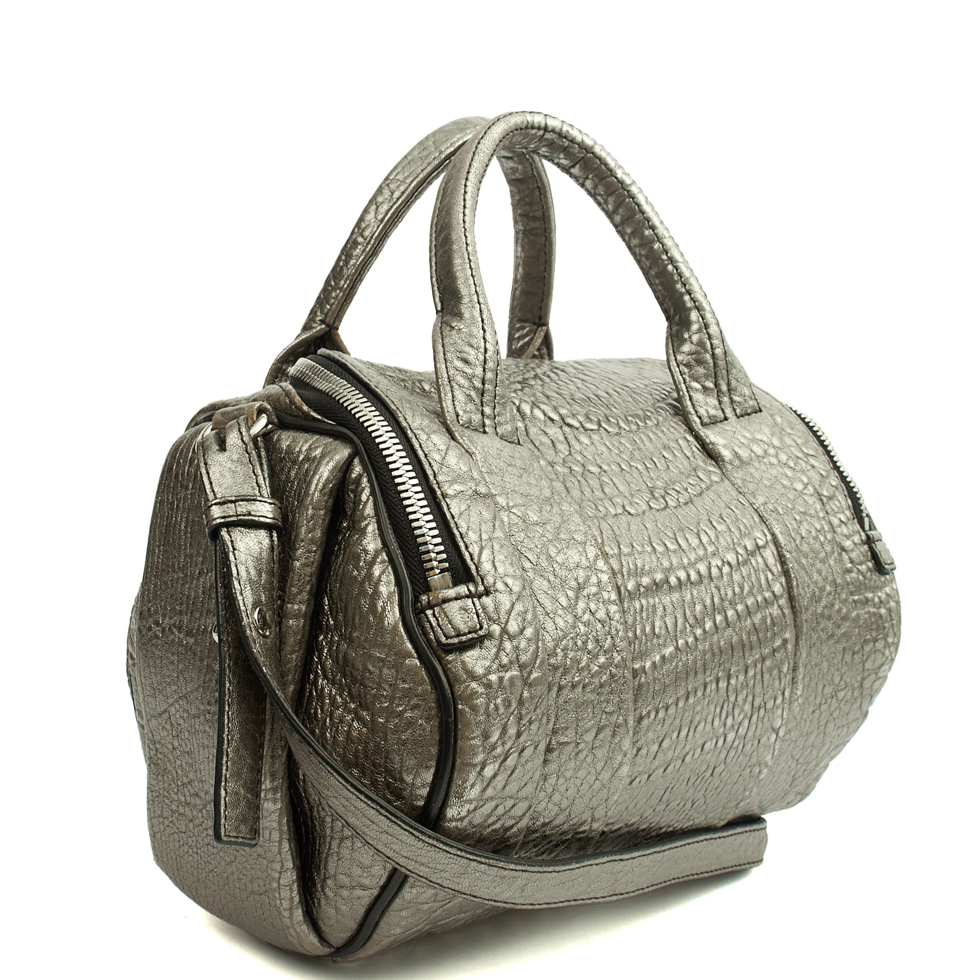 Alexander Wang Cross Body Rocco in Metallic, Leather — Side View