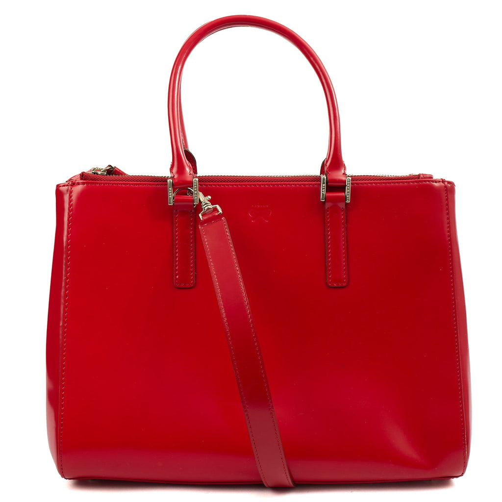 Anya Hindmarch Tote Ebury Tote in Red, Leather — Front View