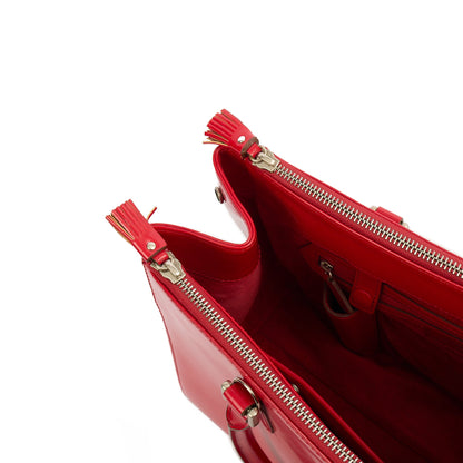 Anya Hindmarch Tote Ebury Tote in Red, Leather — Lifestyle View