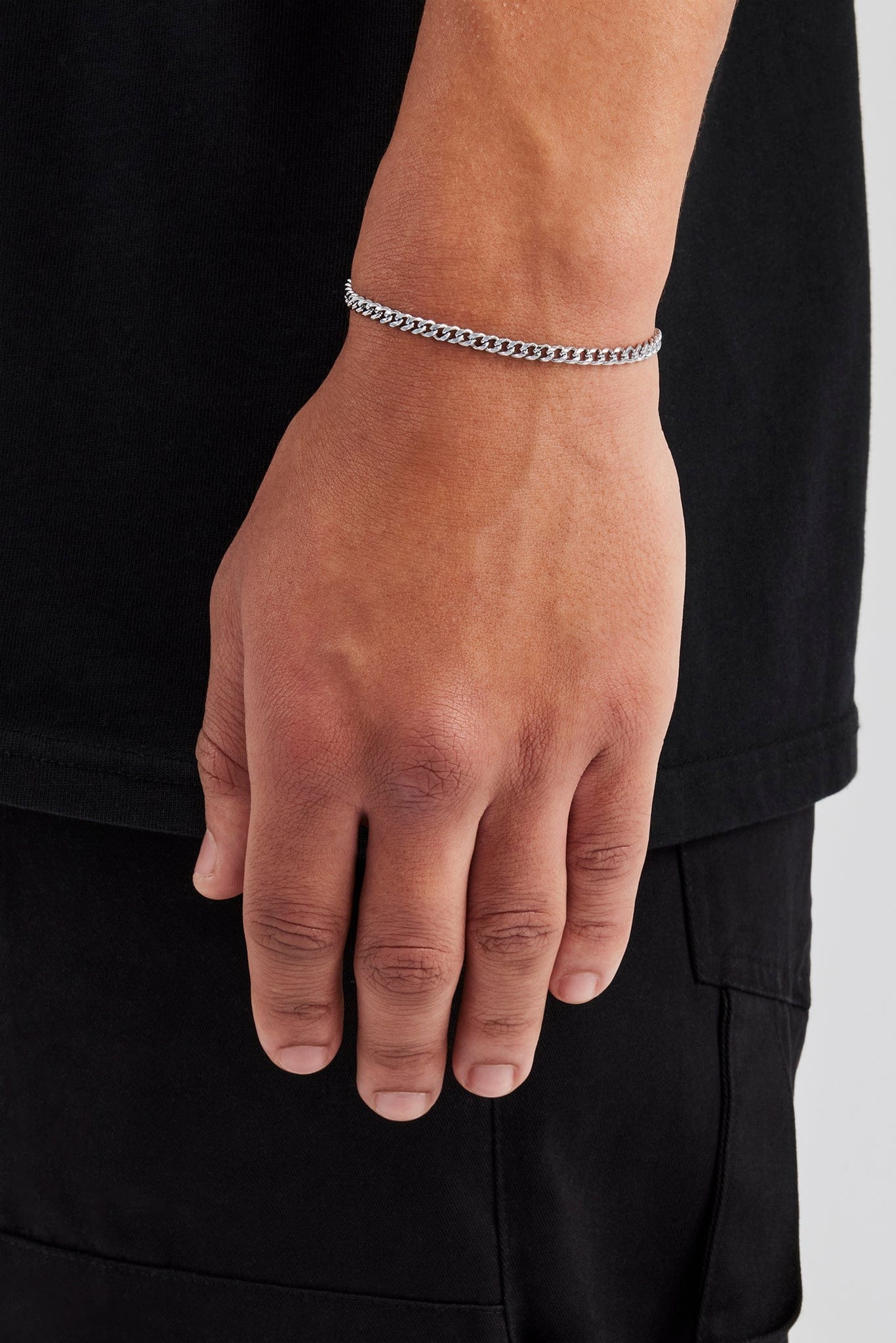Cernucci Miami Cuban Bracelet - 3.5mm — 7" — Front View