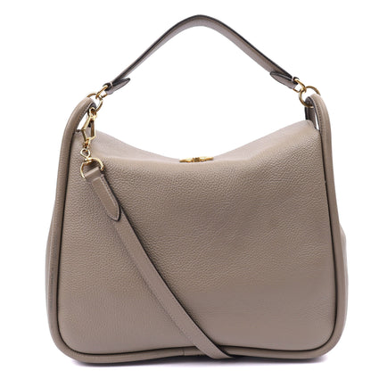 Mulberry Shoulder Bag Leighton in Grey, Leather — Back View