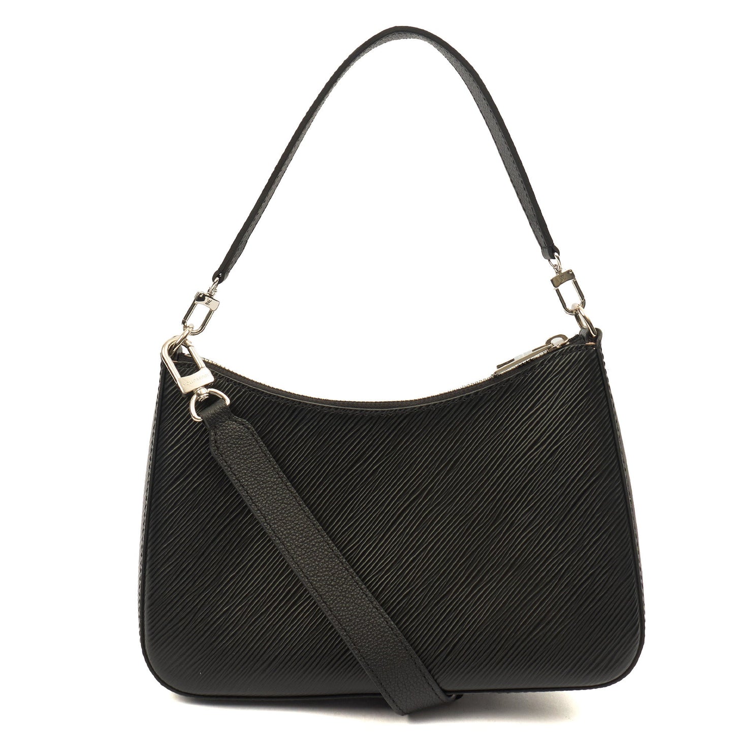 Louis Vuitton Cross Body Marelle Bag in Black, Epi Leather — Top View