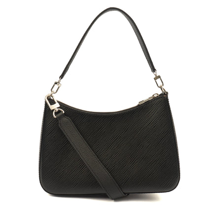Louis Vuitton Cross Body Marelle Bag in Black, Epi Leather — Top View