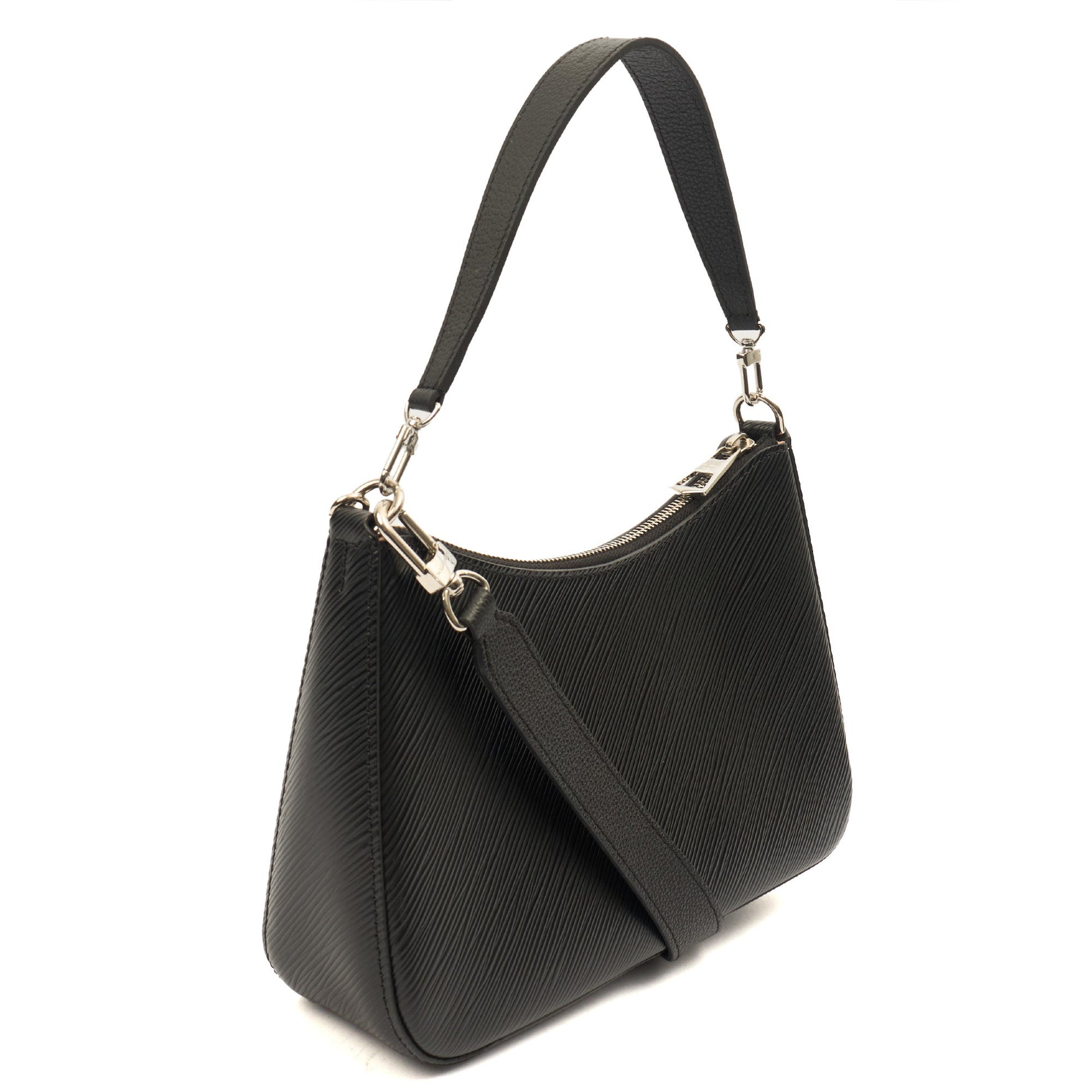Louis Vuitton Cross Body Marelle Bag in Black, Epi Leather — Back View