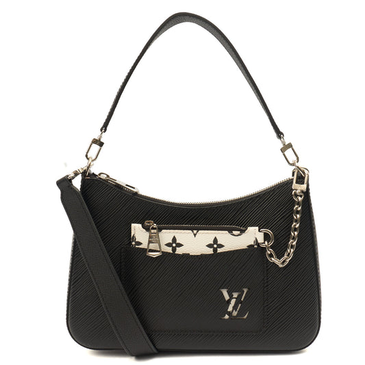 Louis Vuitton Cross Body Marelle Bag in Black, Epi Leather — Front View