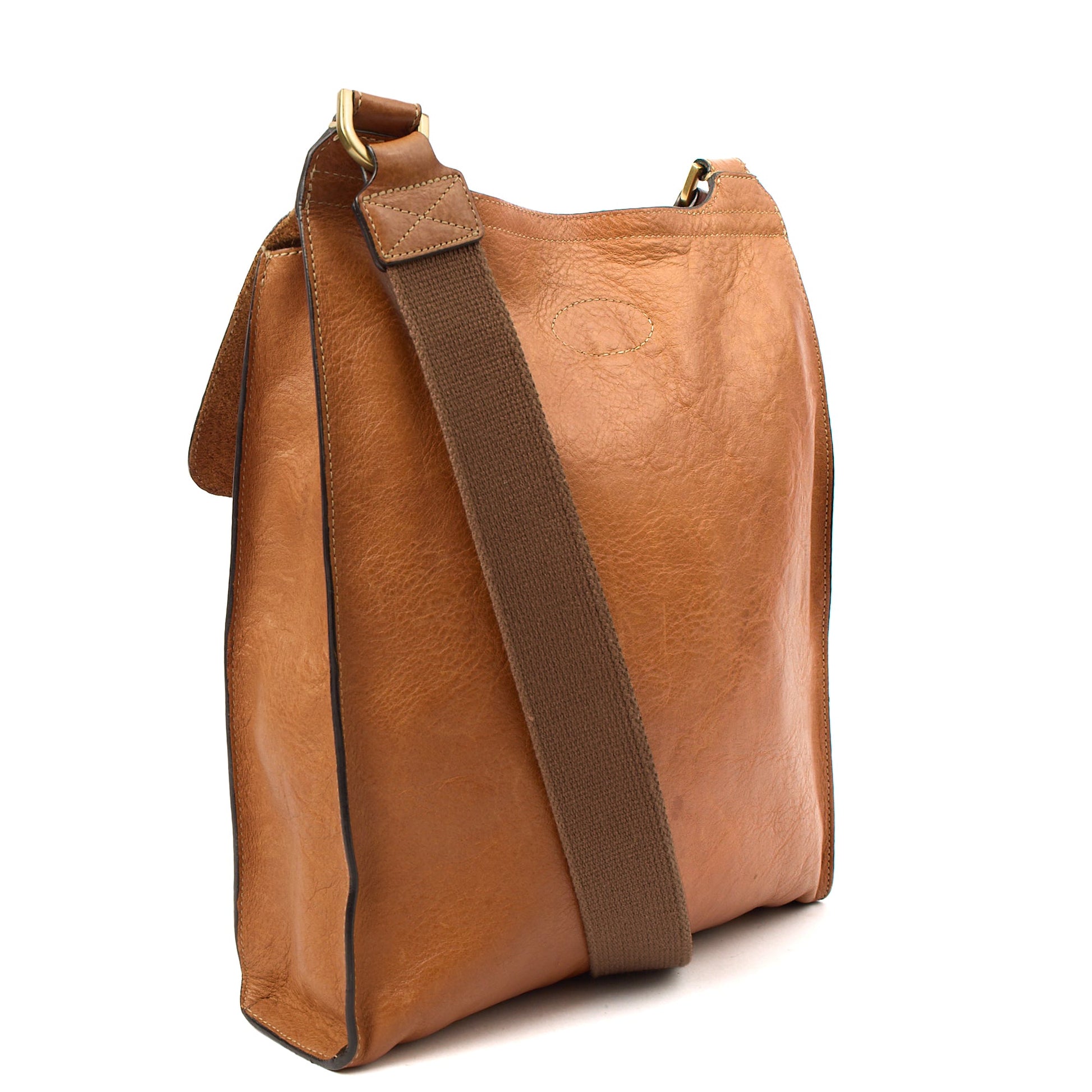 Mulberry Cross Body Antony - Large in Oak, Calfskin Leather — Back View