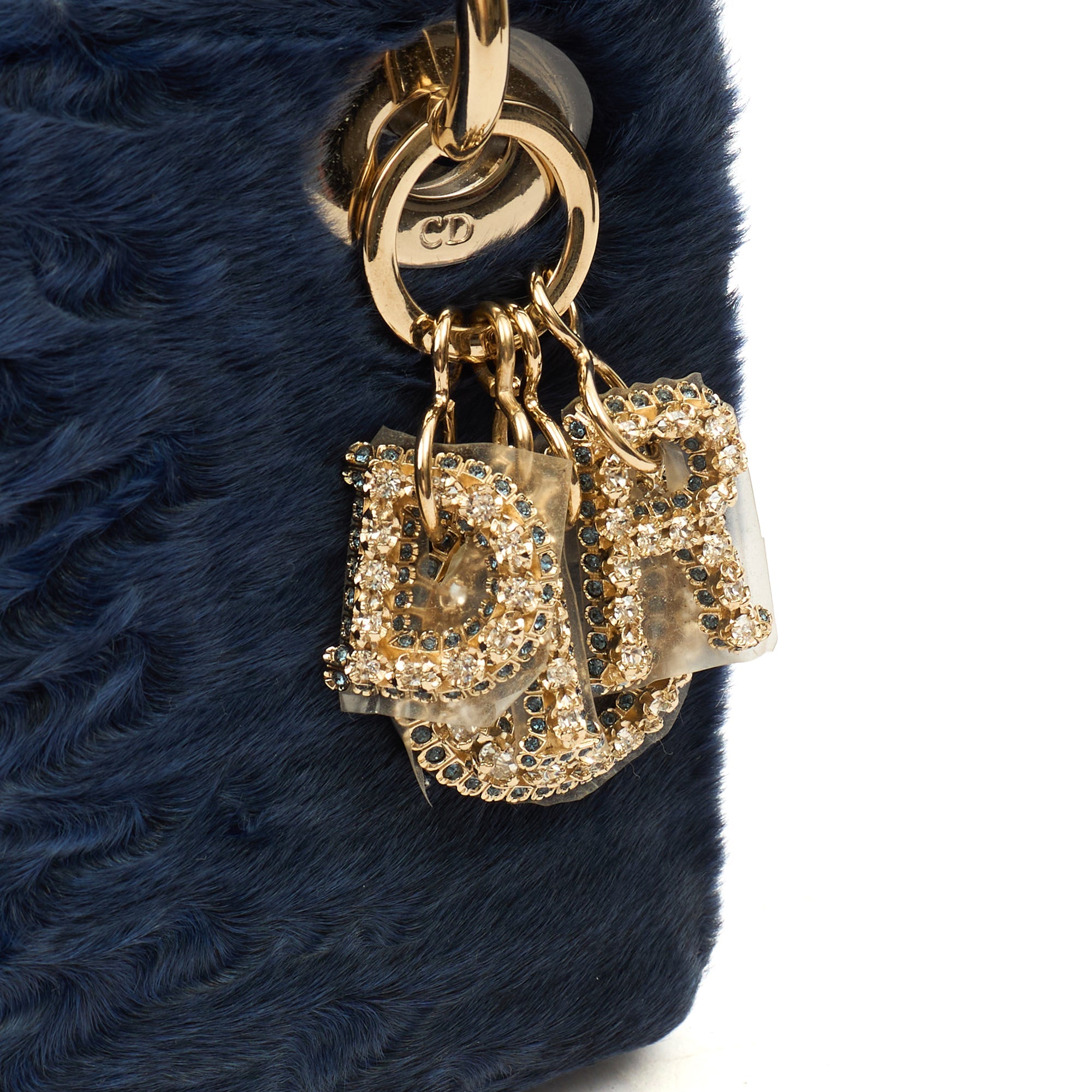 Lady Dior - Medium in Blue Astrakhan — Alternate View 7
