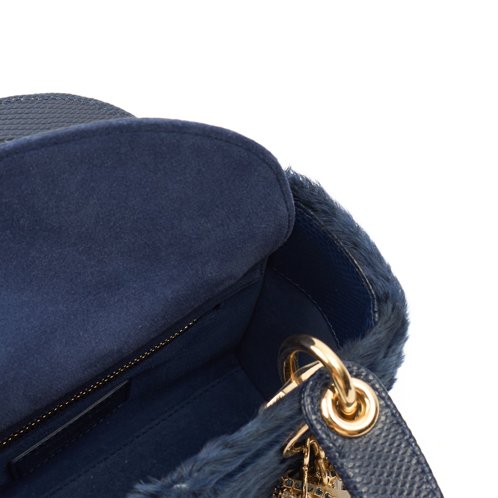 Lady Dior - Medium in Blue Astrakhan — Alternate View 8