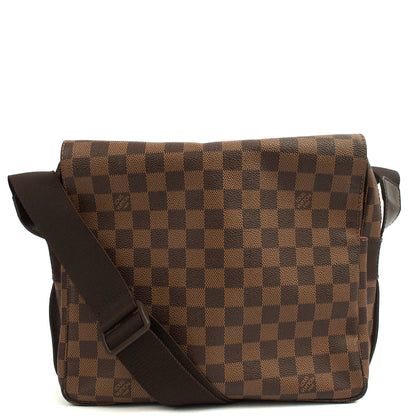 Louis Vuitton Shoulder Bag Naviglio in Damier, Canvas — Back View