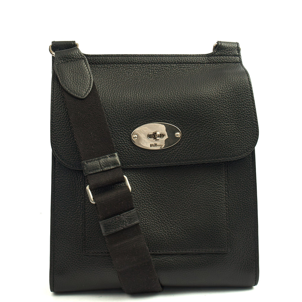 Mulberry Cross Body Antony in Black, Leather — Front View