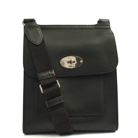 Mulberry Cross Body Antony in Black, Leather — Front View