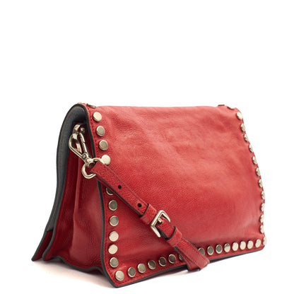 Prada Shoulder Bag Shoulder Bag in Fiery Red , Calfskin — Back View