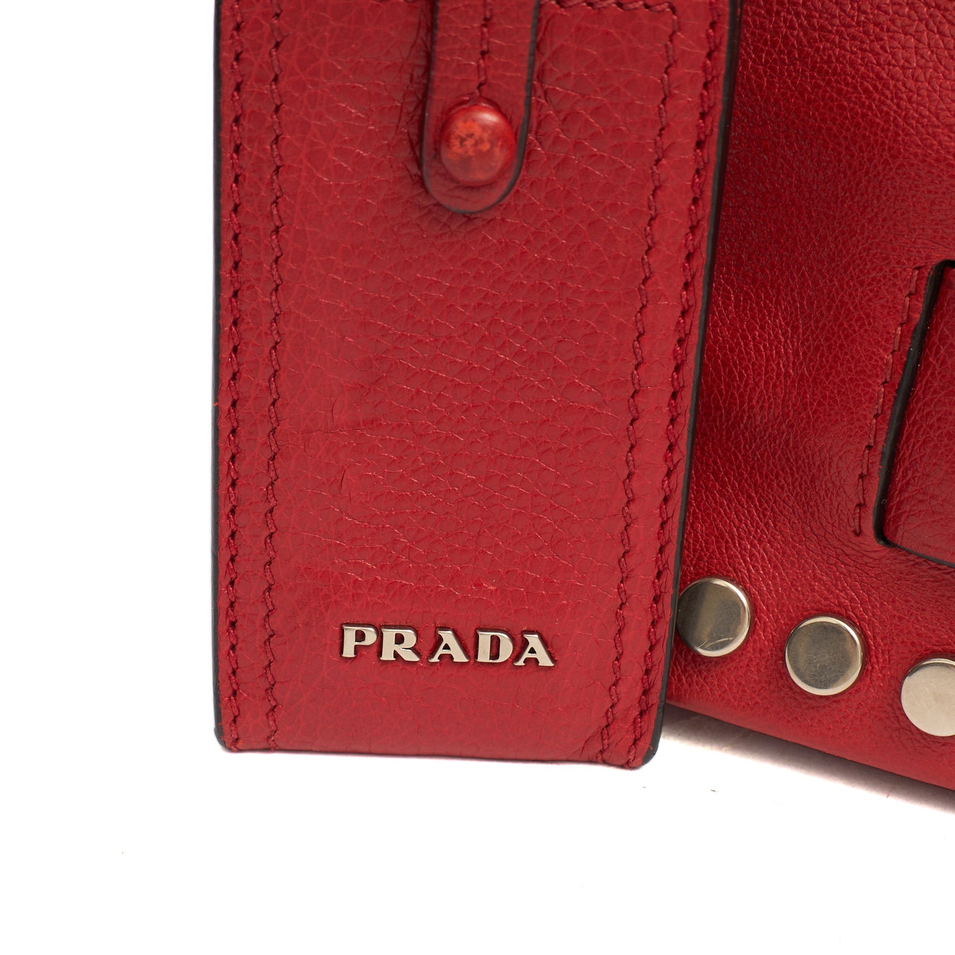 Prada Shoulder Bag Shoulder Bag in Fiery Red , Calfskin — Lifestyle View