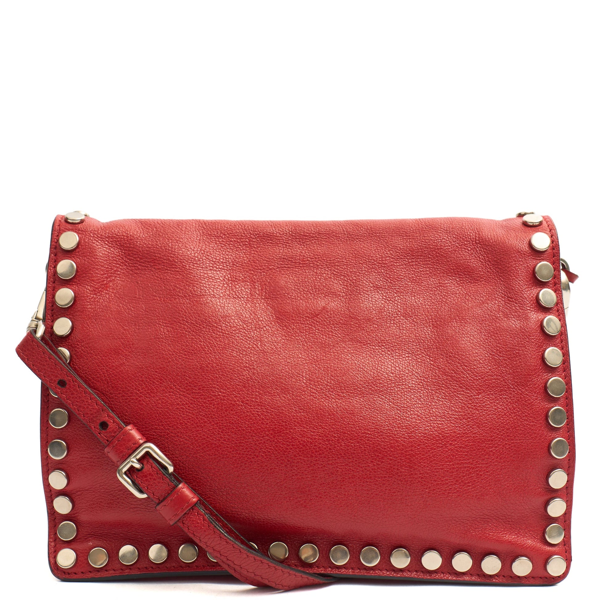 Prada Shoulder Bag Shoulder Bag in Fiery Red , Calfskin — Top View