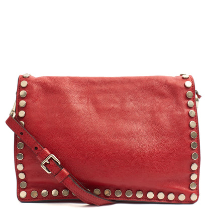 Prada Shoulder Bag Shoulder Bag in Fiery Red , Calfskin — Top View