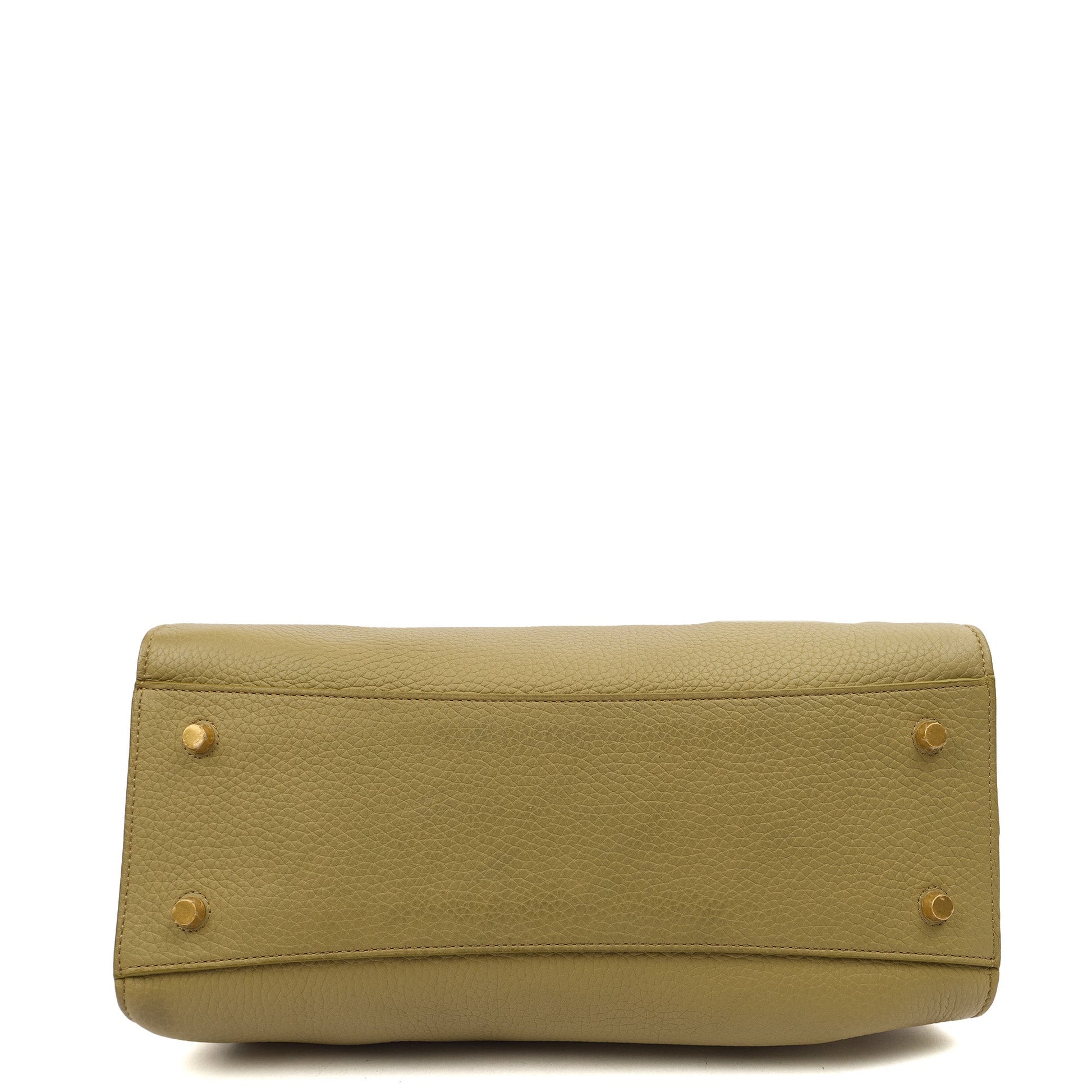 Mulberry Tote Iris - Large in Green and Oak, Calfskin Leather — Detail View