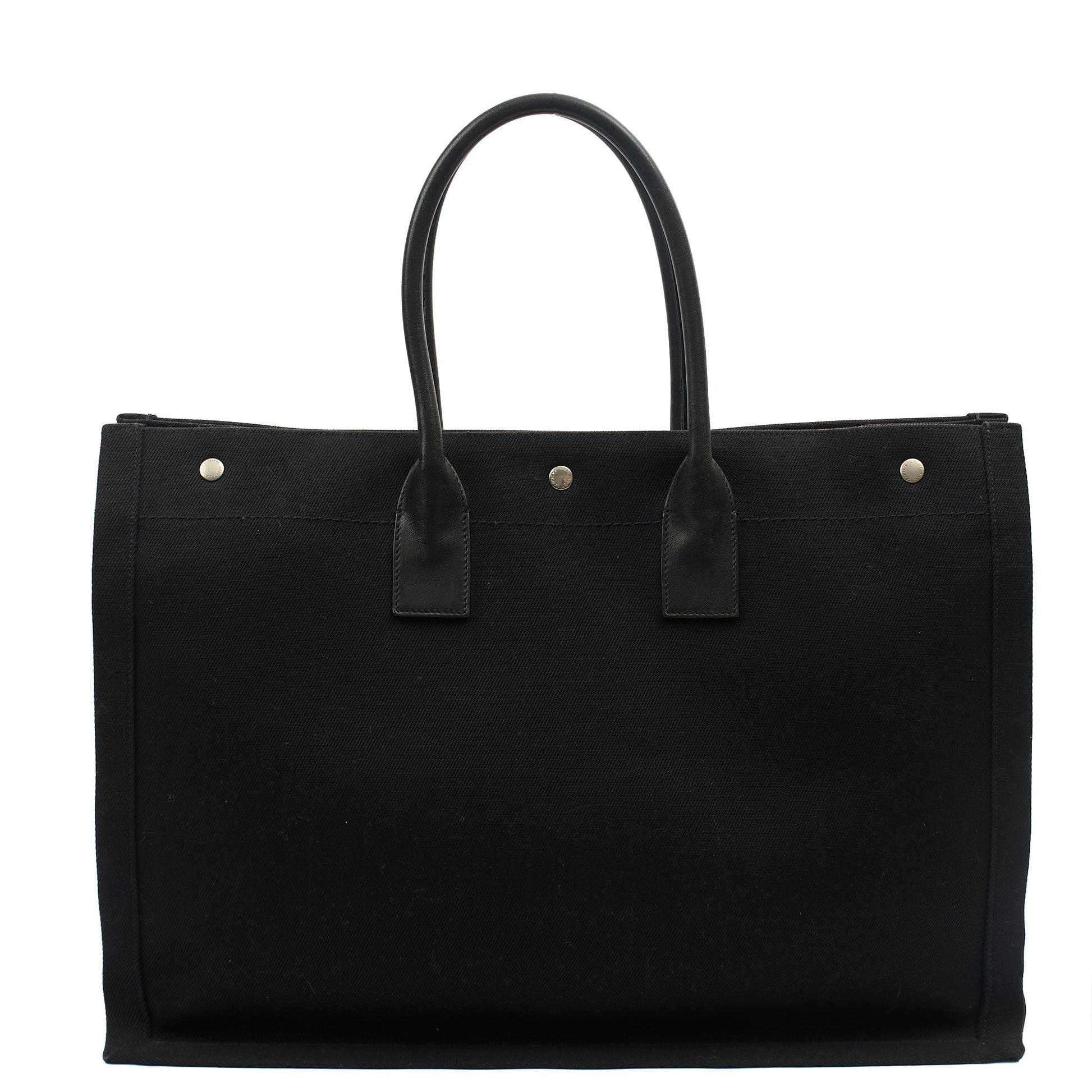 Saint Laurent Tote Rive Gauche Tote in Black, Fabric — Alternate View 15