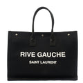 Saint Laurent Tote Rive Gauche Tote in Black, Fabric — Front View