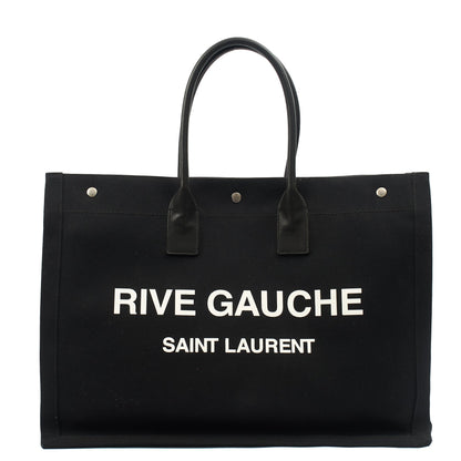 Saint Laurent Tote Rive Gauche Tote in Black, Fabric — Alternate View 13