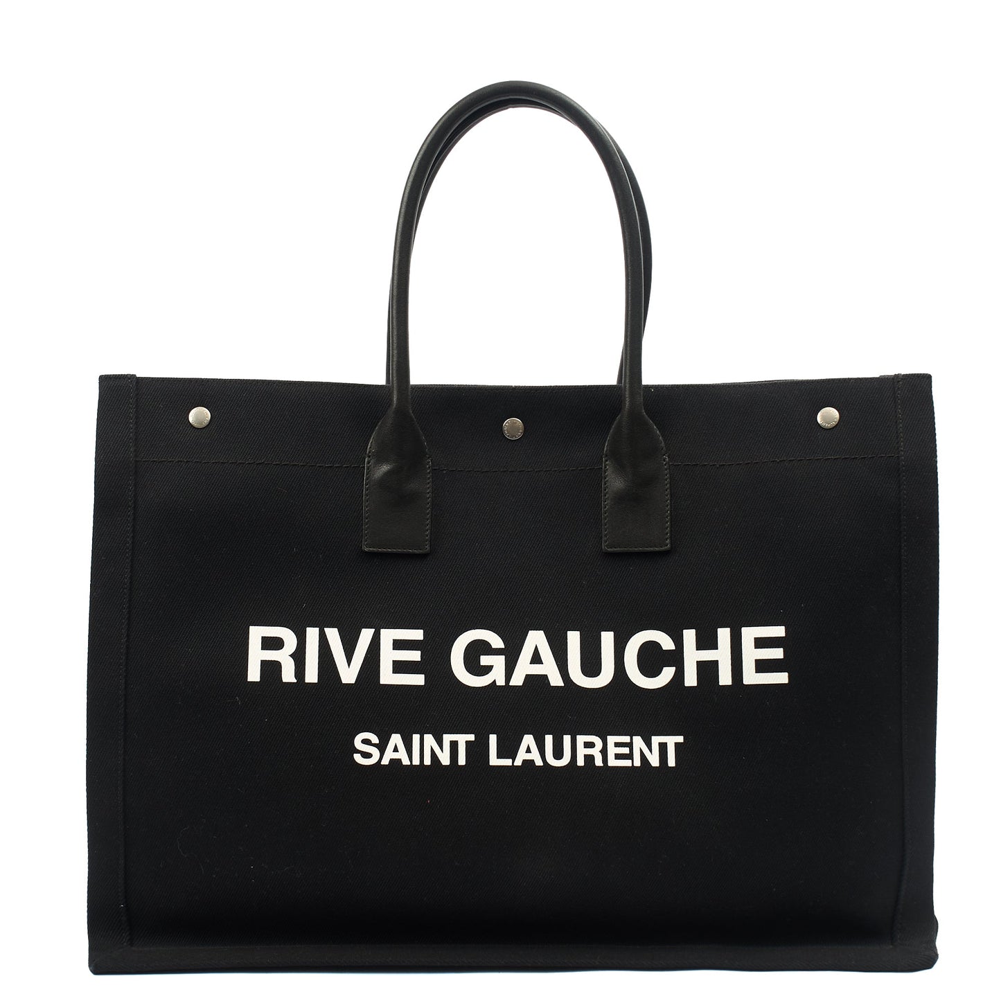 Saint Laurent Tote Rive Gauche Tote in Black, Fabric — Alternate View 7