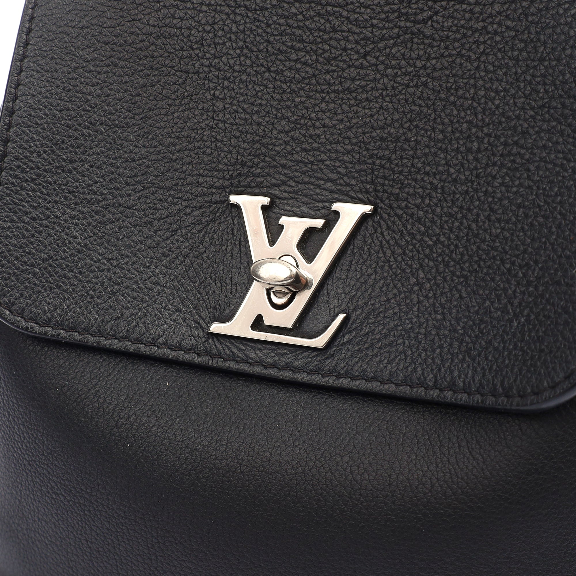 Louis Vuitton Backpack Lockme Backpack in Black, Calfskin Leather — Lifestyle View