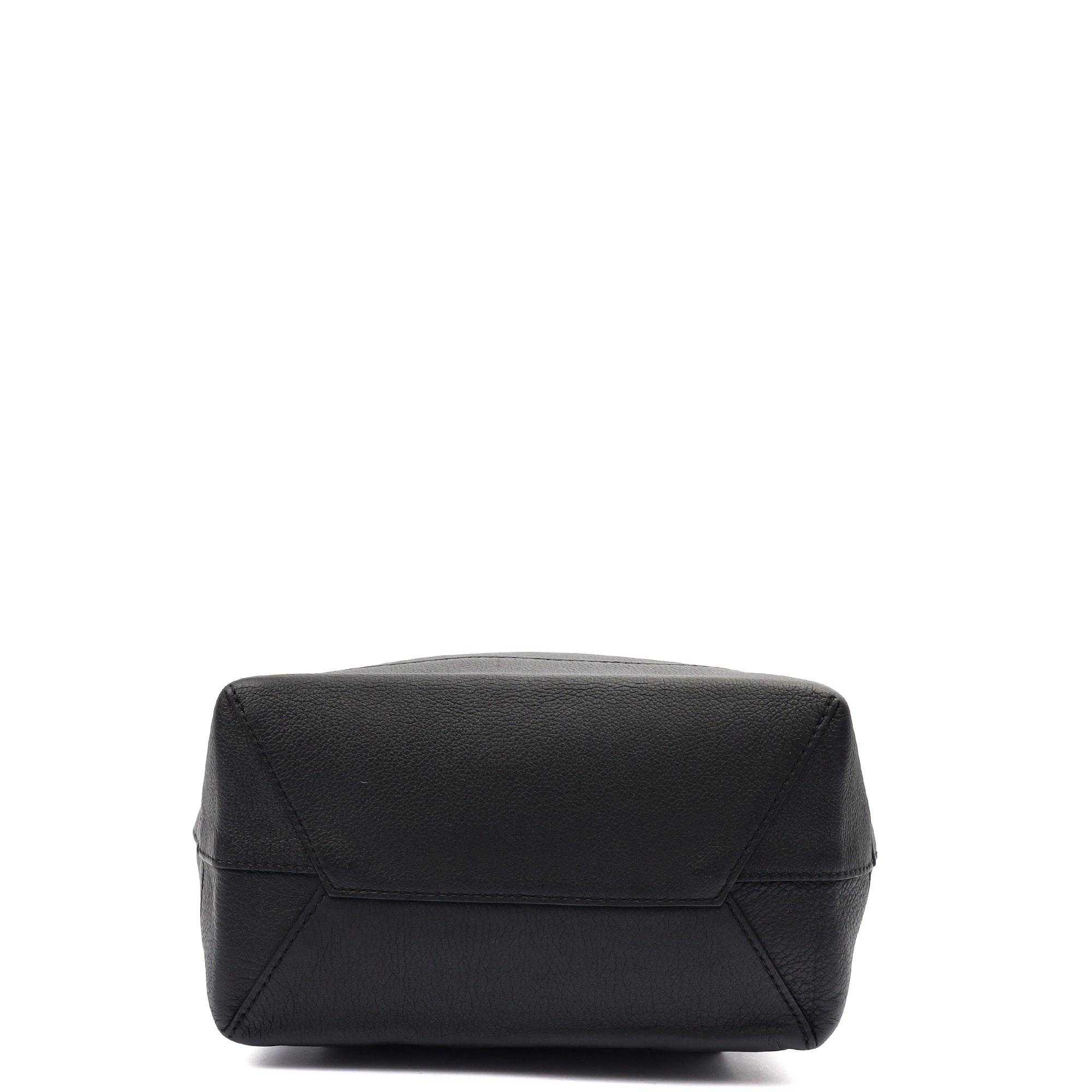 Louis Vuitton Backpack Lockme Backpack in Black, Calfskin Leather — Top View