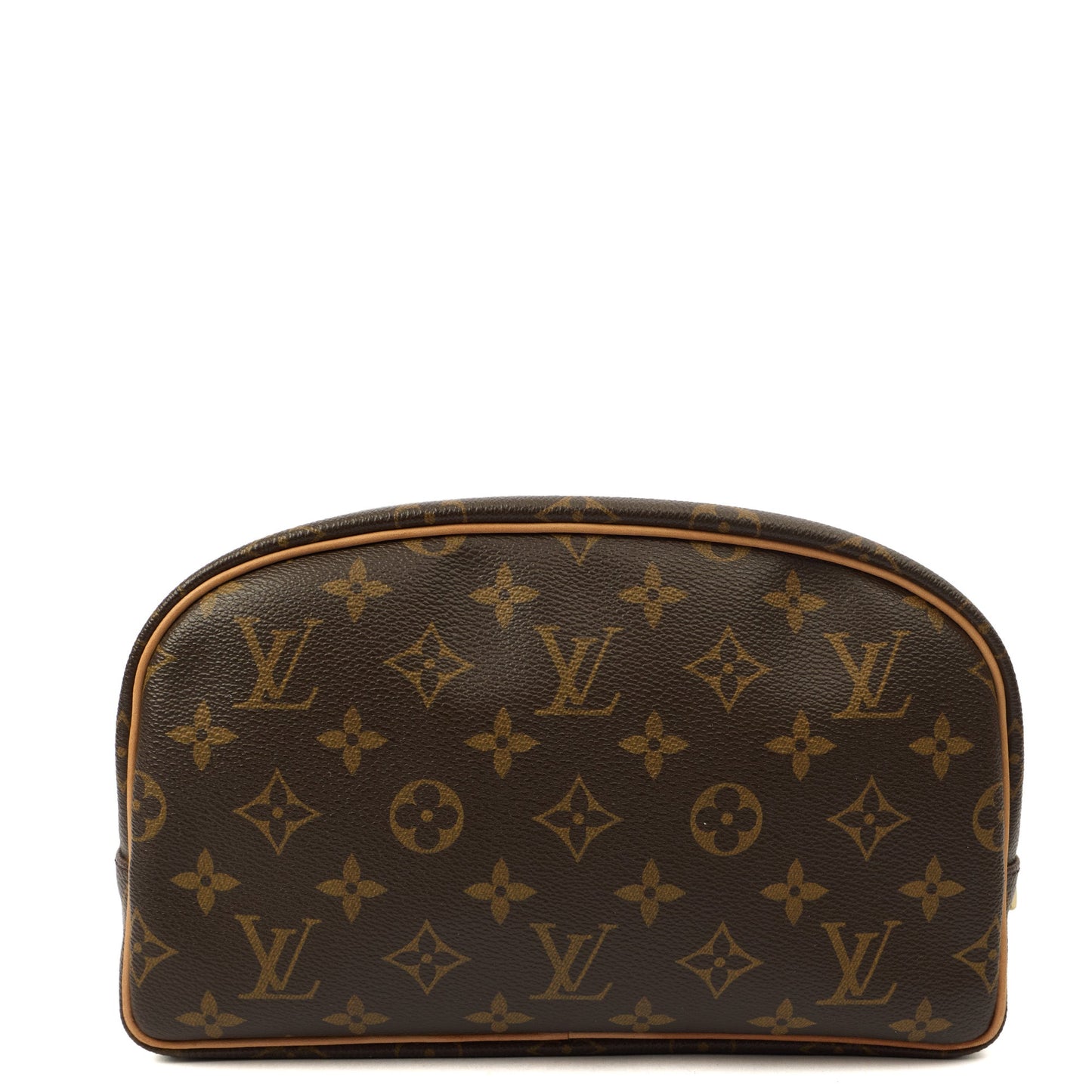 Louis Vuitton Cosmetic Bag Cosmetic Pouch in Brown, Leather — Back View