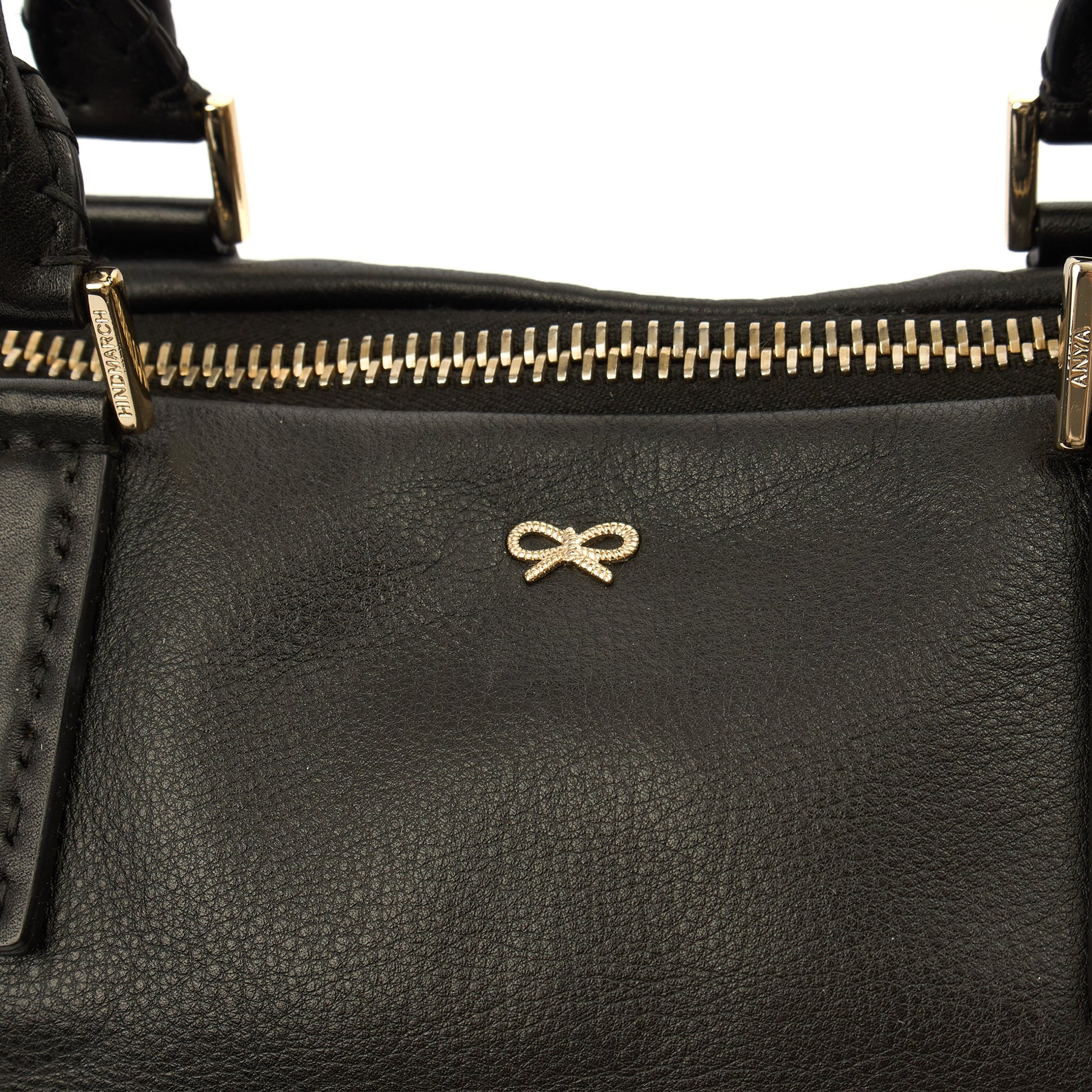 Anya Hindmarch Tote Maxi Zip- Top Handle  in Black, Leather — Lifestyle View