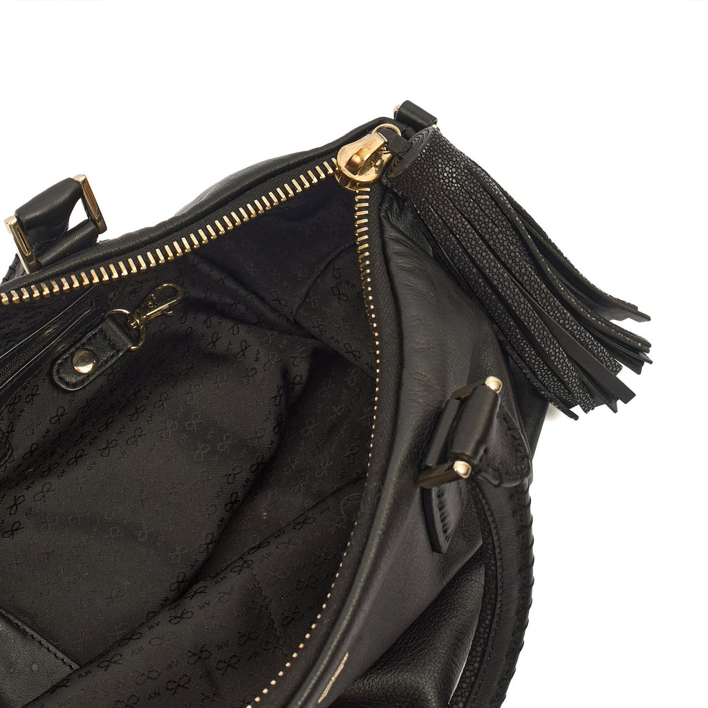 Anya Hindmarch Tote Maxi Zip- Top Handle  in Black, Leather — Alternate View 11
