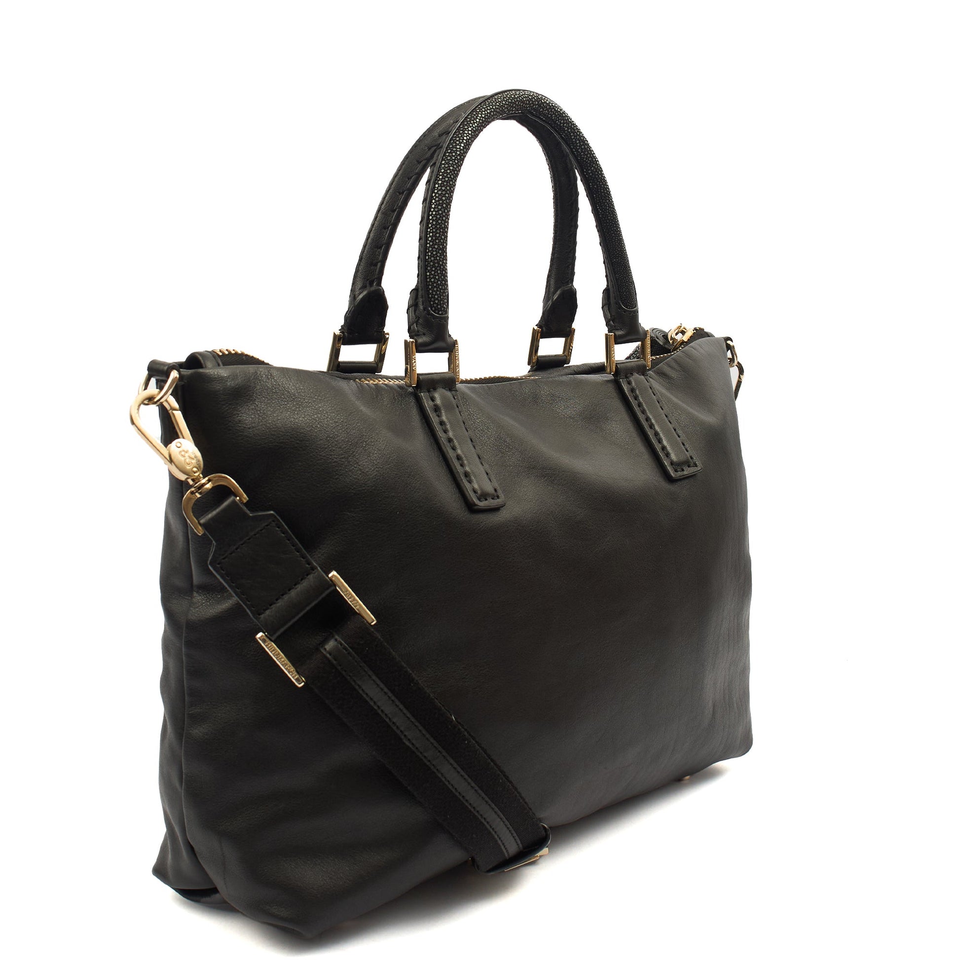 Anya Hindmarch Tote Maxi Zip- Top Handle  in Black, Leather — Alternate View 7