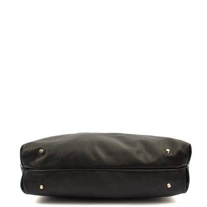 Anya Hindmarch Tote Maxi Zip- Top Handle  in Black, Leather — Top View